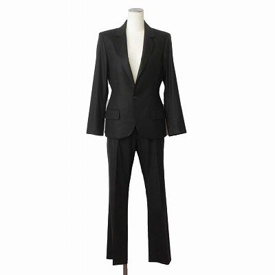 【中古】バジーレ BASILE 28 パンツスーツ セットアップ ジャケット ウール 40 ブラック 黒 レディース バジーレ BASILE 28 パンツスーツ セットアップ ジャケット ウール 40