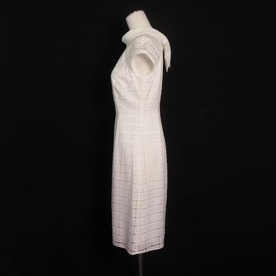 エムズグレイシー M'S GRACY ワンピース リボン チェック シアー