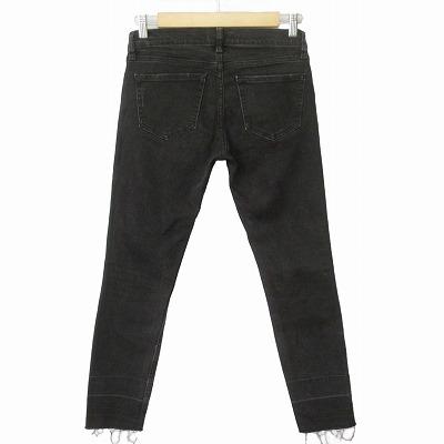 ザラウーマン ZARA WOMAN パンツ デニム スキニー カットオフ 34 黒 