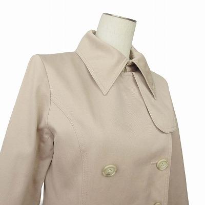 【美品】 ビバユー VIVAYOU トレンチ コート ベージュ M 麻混 ハーフ ビバユー VIVA YOU トレンチコート コットン 2 ベージュ レディース
