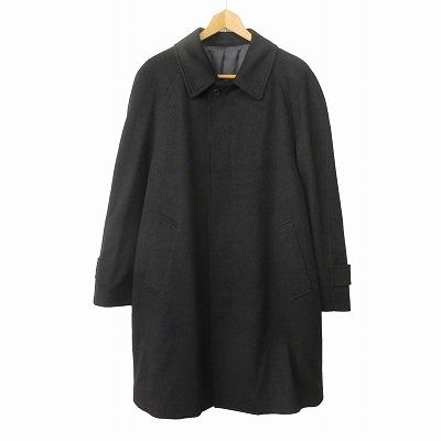 【中古】ニューヨーカー NEWYORKER コート ステンカラー カシミヤ100％ M チャコール メンズ ニューヨーカー NEWYORKER コート ステンカラー カシミヤ100％ M