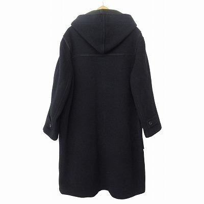 パパス Papas ダッフルコート ロング ワンポイント刺繍 M 紺 メンズ