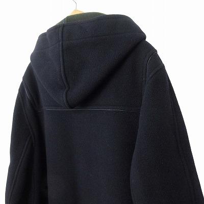 パパス Papas ダッフルコート ロング ワンポイント刺繍 M 紺 メンズ