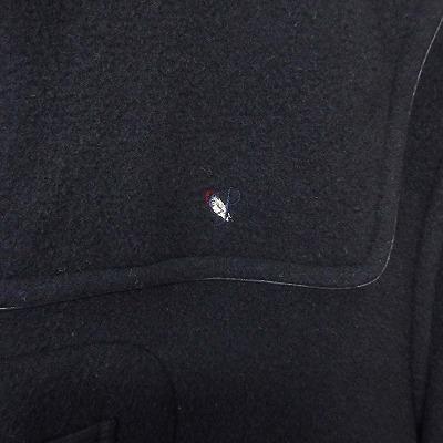 パパス Papas ダッフルコート ロング ワンポイント刺繍 M 紺 メンズ