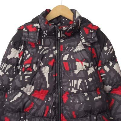 PUMA（プーマ） PUMA 565472 ILP MAP ダウンジャケット 総柄 フード