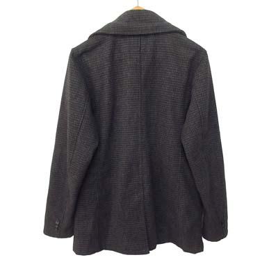 TETE HOMME Pコート 新品未使用 テットオム TETE HOMME ピーコート Pコート 千鳥格子柄 L グレー 黒