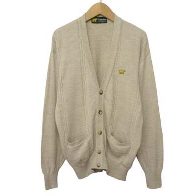 GOLDEN  ニットカーディガン ゴールデンベア GOLDEN BEAR カーディガン ニット Vネック ワッペン