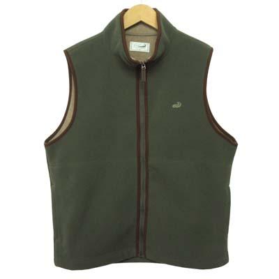 クロコダイル CROCODILE ベスト ジップアップ フリース L カーキ 