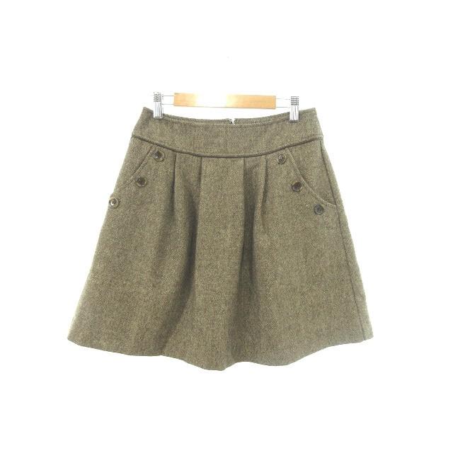 エニィファム anyFam スカート 台形 ひざ丈 総柄 ウール混 3 茶 ブラウン /Y2I20 レディース中古 - エニィファム anyFam スカート 台形 ひざ丈 総柄 ウール混 3 茶 ブラウン /Y2I20 レディース中古 -
