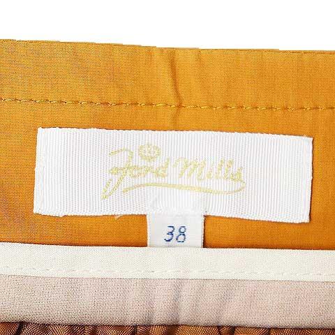 フォードミルズ FORDMILLS スカート ギャザー ひざ丈 ジップ