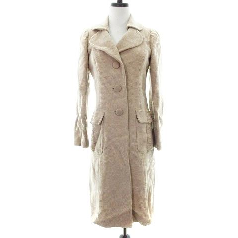 中古 ジャスグリッティー Jusglitty Jg By コート チェスター アンゴラ混 無地 2 ベージュ Mo レディース 贅沢屋の