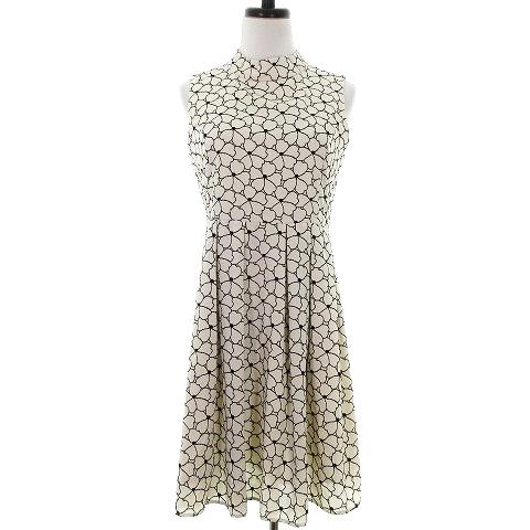 中古 レディラックルカ Lady Luck Luca Luca ワンピース ひざ丈 ノースリーブ ハイネック 刺繍 タック 花柄 アイボリー 黒 レディース ベクトル 古着 192 ブランド古着販売のベクトル 通販 Yahoo ショッピング