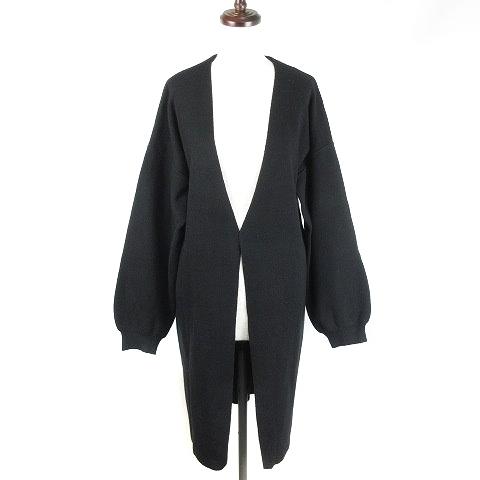 中古 マウジー Moussy ニット カーディガン 長袖 前開き ロング 薄手 無地 F 黒 ブラック アウター Kh レディース ベクトル 古着 192 ブランド古着販売のベクトル 通販 Yahoo ショッピング