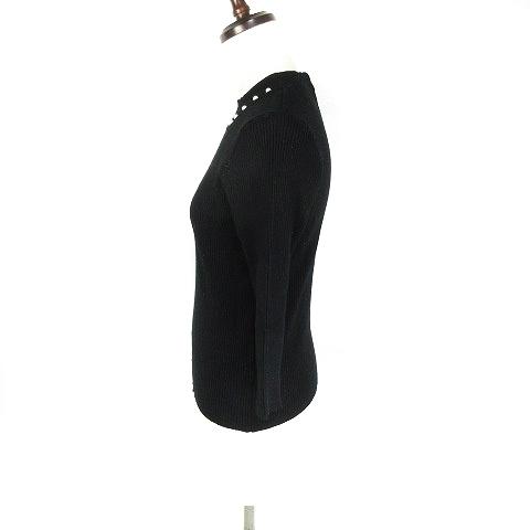 25 Off ニット セーター Rirandture 中古 リランドチュール Rirandture ニッ 中古 リランドチュール Rirandture ニット カットソー 七分袖 ハイネック フェイクパール 薄手 無地 2 黒 ブラック トップス レディース ベクトル 古着 Www Threeriversofs Com