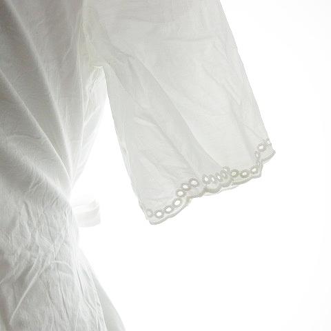 中古 トミーヒルフィガー Tommy Hilfiger ワンピース ロング 半袖 スリットネック リボン 薄手 コットン パンチング刺繍 34 白 レディース ベクトル 古着 192 ブランド古着販売のベクトル 通販 Yahoo ショッピング