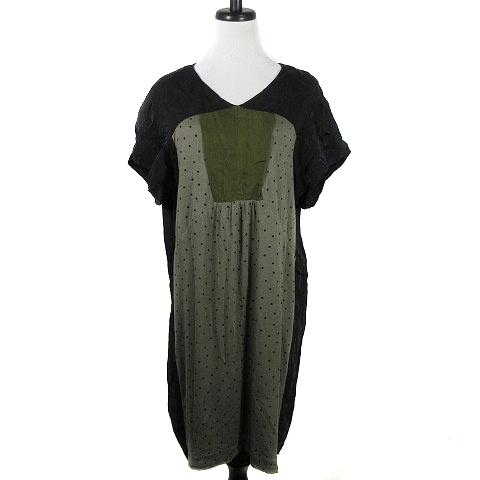 メーア Mar L Imprime ワンピース ひざ丈 半袖 Vネック 薄手 水玉 ドット 黒 ブラック Bt レディース 192 ブランド古着販売のベクトル 通販 Yahoo ショッピング