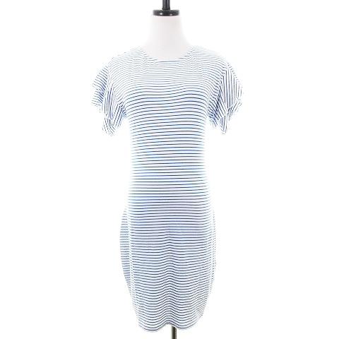 未使用品 アルマーニエクスチェンジ A X Armani Exchange ワンピース ひざ丈 半袖 クルーネック ボーダー S 白 青 レディース 192 ブランド古着販売のベクトル 通販 Yahoo ショッピング