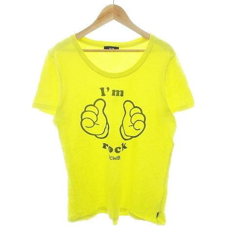 中古 ロデオクラウンズワイドボウル Rodeo Crowns Wide Bowl Rcwb Tシャツ カットソー 半袖 クルーネック コットン プリント M 黄 レディース ベクトル 古着 192 ブランド古着販売のベクトル 通販 Yahoo ショッピング