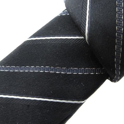 中古 タケオキクチ Takeo Kikuchi ネクタイ ナロータイ 絹 シルク ストライプ 黒 ブラック スーツ小物 Ck メンズ ベクトル 古着 豪華ラッピング無料