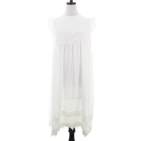 未使用品 トッコ Tocco Closet ワンピース ロング 半袖 スタンドカラー 薄手 レース M 白 ホワイト Bt レディース 192 ブランド古着販売のベクトル 通販 Yahoo ショッピング