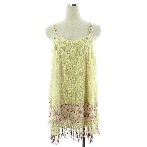 未使用品 アクシーズファム Axes Femme ワンピース キャミワンピ ミニ レース 切替 薄手 総柄 M 黄 イエロー Mo レディース 192 ブランド古着販売のベクトル 通販 Yahoo ショッピング