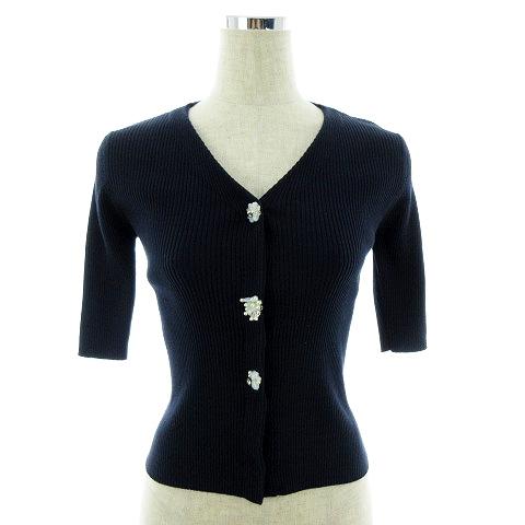 プロポーション ボディドレッシング ニット カーディガン 五分袖 V