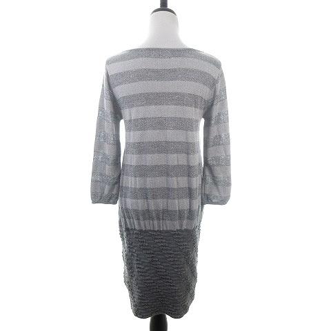 BARNEYS NEW YORK グレー フリル付きワンピース