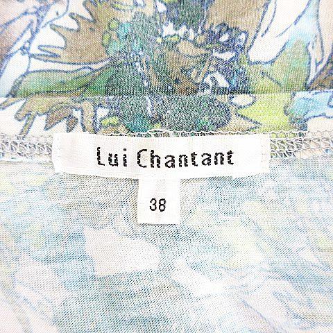 ルイシャンタン Lui Chantant カットソー 半袖 クルーネック 薄手 総柄 38 緑 グリーン トップス /MO レディース｜vectorpremium｜06