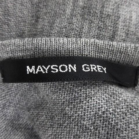 メイソングレイ MAYSON GREY ニット セーター 長袖 Vネック バックリボン 薄手 ウール 無地 グレー トップス /BT レディース｜vectorpremium｜07