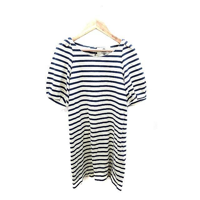 カオン Kaon ワンピース ミニ 五分袖 ボーダー F 紺 ネイビー Akk24 レディース 193 ブランド古着販売のベクトル 通販 Yahoo ショッピング