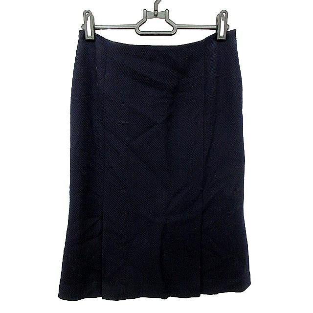 フリーズフレーズ FREE'S PHRASE スカート ひざ丈 フレア M 紺色