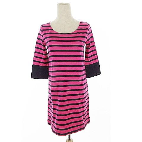 中古 アーノルドパーマー Arnold Palmer ワンピース ミニ 七分袖 ボーダー 1 ピンク m12 レディース ベクトル 古着 193 ブランド古着販売のベクトル 通販 Yahoo ショッピング