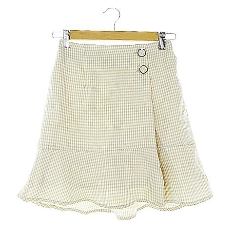 中古 リシェグラマー Riche Glamour スカート フレア ミニ チェック タック M ベージュ m32 レディース ベクトル 古着 193 ブランド古着販売のベクトル 通販 Yahoo ショッピング