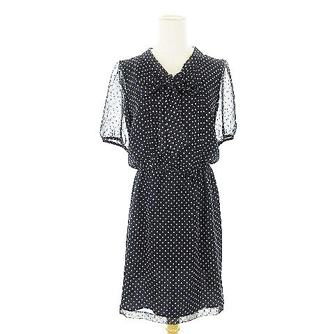 中古 エニィスィス エニシス Anysis ワンピース シャツ ひざ丈 半袖 ドット リボン 3 紺 ネイビー m21 レディース ベクトル 古着 193 ブランド古着販売のベクトル 通販 Yahoo ショッピング