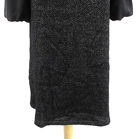 中古 イェッカヴェッカ Yecca Vecca ワンピース ミニ 七分袖 ラメ 切替 黒 ブラック m36 レディース ベクトル 古着 193 ブランド古着販売のベクトル 通販 Yahoo ショッピング