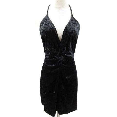 ザラ Zara ワンピース ホルターネック ミニ ベロア Xs 黒 ブラック m33 レディース 193 ブランド古着販売のベクトル 通販 Yahoo ショッピング