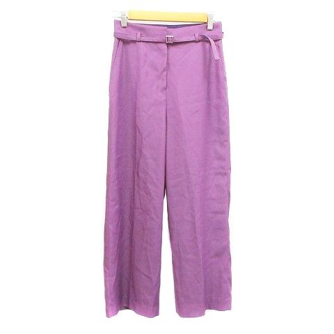 中古 ナチュラルビューティーベーシック Natural Beauty Basic パンツ ワイド センタープレス ハイウエスト ベルト M 紫 パープル m31 ベクトル 古着 193 ブランド古着販売のベクトル 通販 Yahoo ショッピング