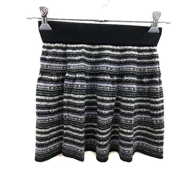 アーベーセーアンフェイス Abc Une Face スカート フレア ミニ ウール 総柄 M 黒 ブラック Yi レディース 中古 ベクトル 古着 195 ブランド古着販売のベクトル 通販 Yahoo ショッピング