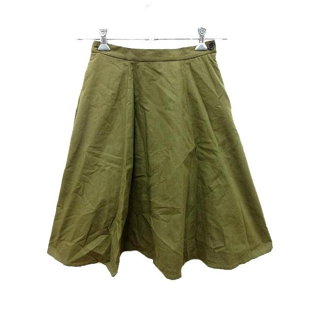 中古 チャオパニック Ciaopanic Refined Clothing スカート フレア ミモレ ロング 麻 リネン F カーキ 緑 グリーン Au レディース ベクトル 古着 195 ブランド古着販売のベクトル 通販 Yahoo ショッピング