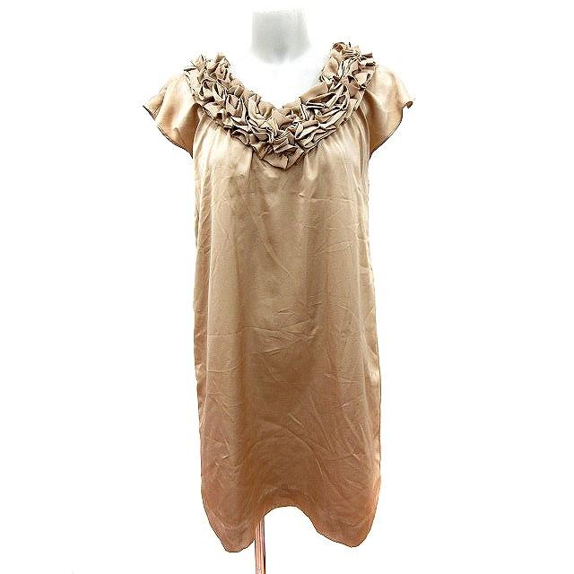 グリーンレーベルリラクシング ユナイテッドアローズ Green Label Relaxing ワンピース フレア ミニ フレンチスリーブ ベージュ 195 ブランド古着販売のベクトル 通販 Yahoo ショッピング