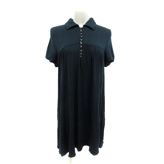 中古 セオリー Theory ワンピース チュニック 半袖 2 紺 ネイビー St レディース 55 以上節約