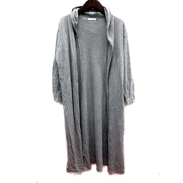 中古 イーハイフンワールドギャラリー E Hyphen World Gallery カーディガン ニット ロング フード 長袖 F グレー Ms レディース ベクトル 古着 195 ブランド古着販売のベクトル 通販 Yahoo ショッピング