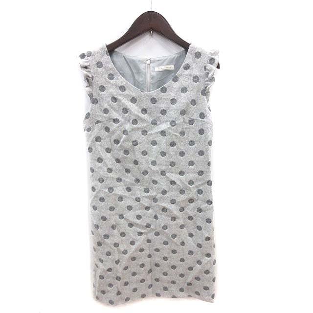 ビーラディエンス Be Radiance ワンピース ひざ丈 ノースリーブ ドット F グレー Kb レディース 195 ブランド古着販売のベクトル 通販 Yahoo ショッピング