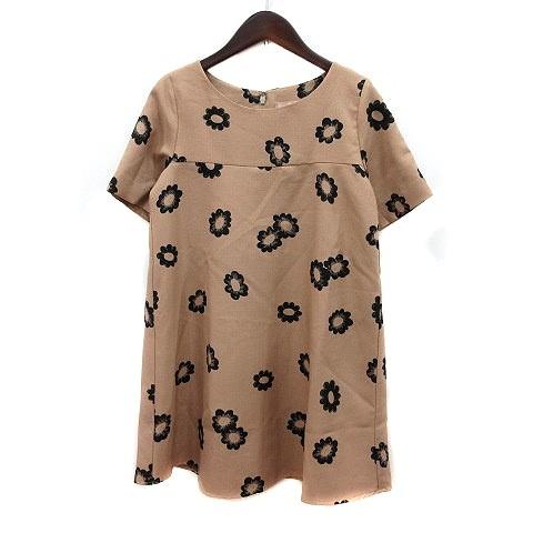 ダズリン Dazzlin ワンピース ミニ 花柄 半袖 S 茶 ブラウン Mn レディース 195 ブランド古着販売のベクトル 通販 Yahoo ショッピング