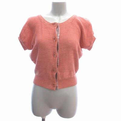 キューハート Q ニットカーディガン 半袖 ラメ 2 ピンク コーラル Ct レディース 195 ブランド古着販売のベクトル 通販 Yahoo ショッピング