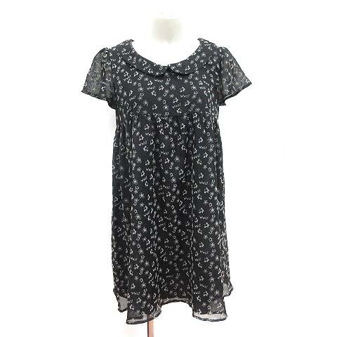 中古 ワールドワイドラブ World Wide Love ワンピース ミニ 半袖 総柄 1 黒 ブラック Kb レディース ベクトル 古着 195 ブランド古着販売のベクトル 通販 Yahoo ショッピング