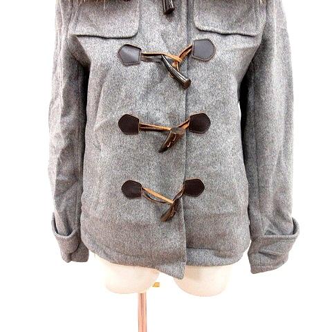 リズムオブライフ Rhythm Of Life ダッフルコート ショート 総裏地 ファーフード付 ウール グレー Rt レディース 195 ブランド古着販売のベクトル 通販 Yahoo ショッピング