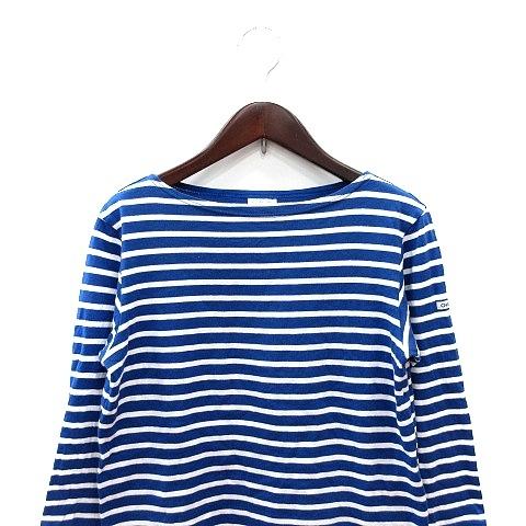 中古 オーチバル Orcival オーシバル カットソー Tシャツ ボートネック ボーダー 七分袖 1 青 ブルー Au レディース ベクトル 古着 195 ブランド古着販売のベクトル 通販 Yahoo ショッピング