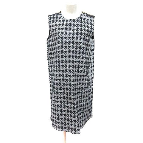 中古 レディラックルカ Lady Luck Luca ワンピース ひざ丈 ノースリーブ 千鳥格子 刺繍 グレー 黒 ブラック Ct レディース ベクトル 古着 195 ブランド古着販売のベクトル 通販 Yahoo ショッピング