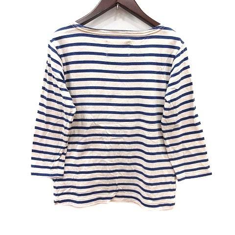 中古 マーガレットハウエル Margaret Howell Tシャツ カットソー ボーダー 長袖 青 ブルー ベージュ Yk レディース ベクトル 古着 195 ブランド古着販売のベクトル 通販 Yahoo ショッピング